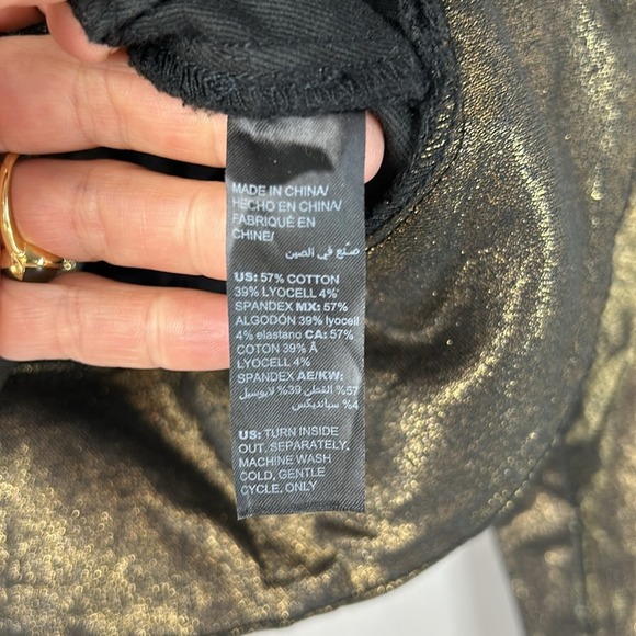 WHBM Coated Metallic Band Jacket Gold NWT Size 10 - Picture 10 of 13